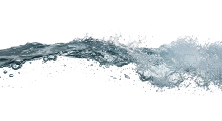 Isolated Splashing Water
