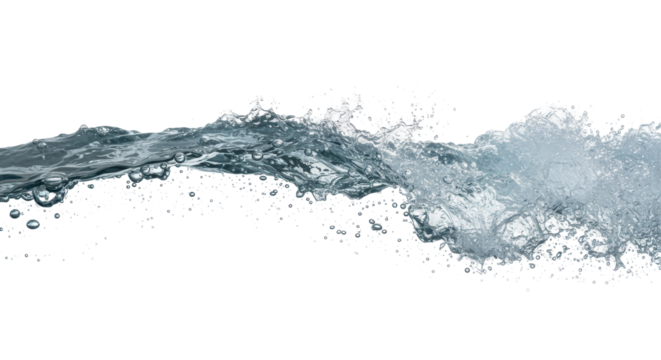 Isolated Splashing Water