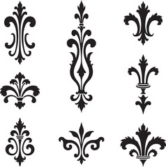 Tribal Flame  Ornament and Dragon Tattoo Designs