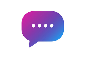 Isolated Gradient Speech Bubble with Ellipsis