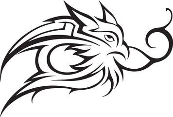 Obraz premium Tribal Flame and Dragon Tattoo Designs vector bundle