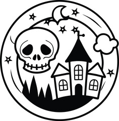 Ghostly Misty Cemetery Background

