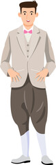 groom cartoon Asian character modern style avatar