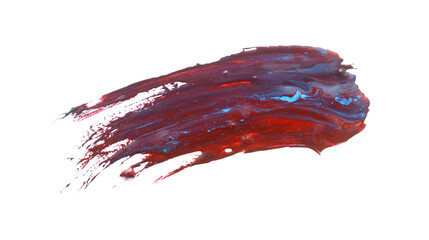 Abstract background oil paint stroke with space for your own tex. colorful oil paint stroke on white paper background