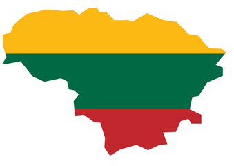 Obraz premium map of lithuania