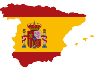 spain flag map