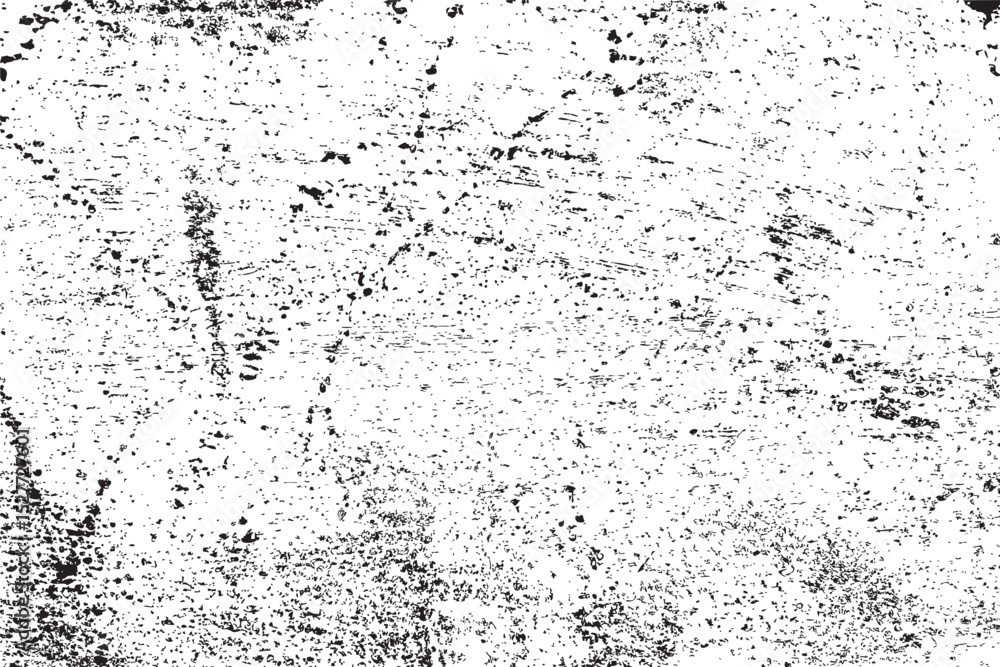Poster abstract grunge black and white distressed texture overlay effect vector design element