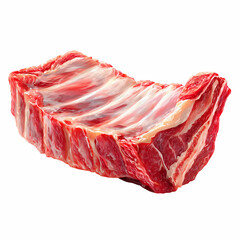 Ribs steak realistic image on white background