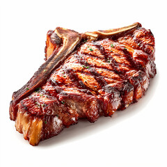 Tbone Steak realistic image on white background