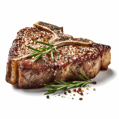 Tbone Steak realistic image on white background