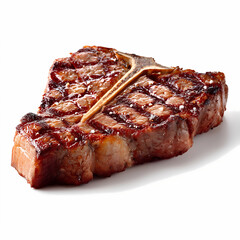 Tbone Steak realistic image on white background