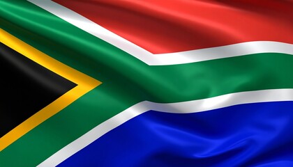 Waving Flag of South Africa