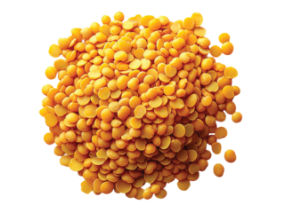 Yellow Lentil Dal isolated on transparent or white background, clipping path ,png 
