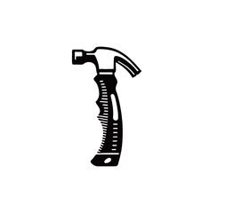 silhouette image of HAMMER with transparent background