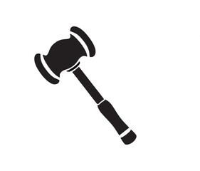 silhouette image of HAMMER with transparent background