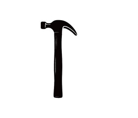 silhouette image of HAMMER with transparent background