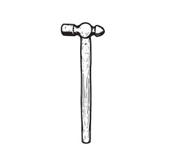 silhouette image of HAMMER with transparent background