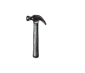 silhouette image of HAMMER with transparent background