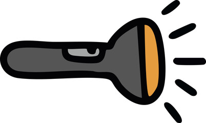 여행 손전등 라인드로잉 아이콘(travel plane line drawing icon