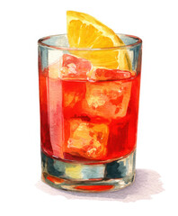 Cocktail watercolor clipart