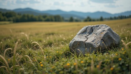 rocky road leading to the hill with beautiful landsacpe