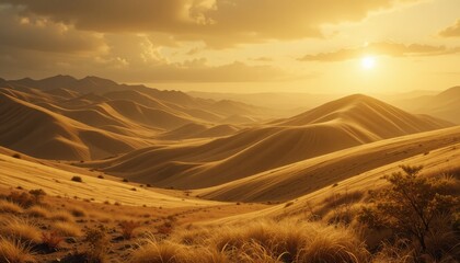 sunset in the mountains