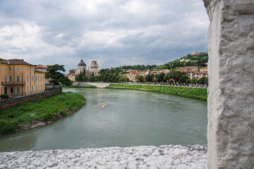 Adige river in Verona, Italy.