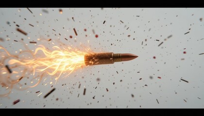 fire bullets flying in the air