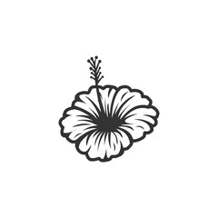 Fototapeta premium Hibiscus Vector Art - Elegant Tropical Flower Clipart