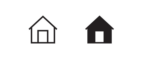 House icon. home icons button, vector, sign, symbol, logo, illustration, editable stroke, flat design style isolated on white