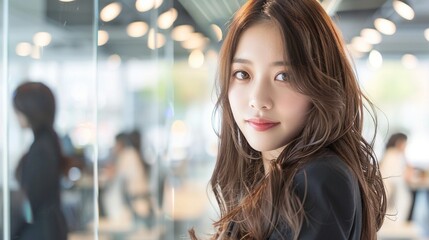 ビジネス日本人女性のポートレート(スーツ)