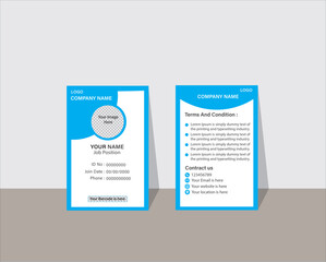 Print, ID card, Vector template for Print, Professional ID, Identity Card, Creative Design, Customizable design for Print or digital use, Adobe Illustrator Vector file high-quality for Branding.