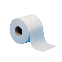 Toilet paper roll isolated on transparent background