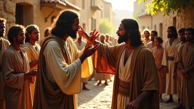 Jes&uacute;s sana a un ciego