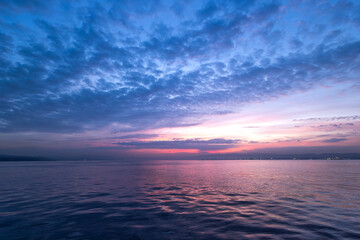 sunrise over the marmara sea, izmit