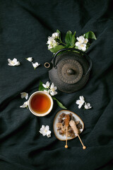 Traditional Tea Ceremony with Jasmine Flowers