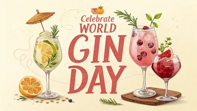 Celebrate World Gin Day with citrusy, refreshing cocktails and friends. - Powered by Adobe