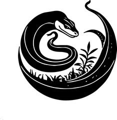 snake tattoo vector illustration