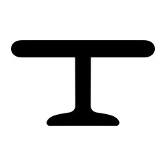 Simple Minimalist Table Icon Design Clean Vector Illustration