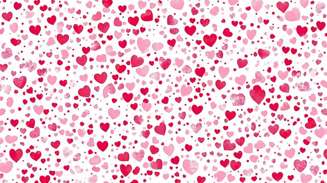 A vibrant pattern of many hearts - Powered by Adobe