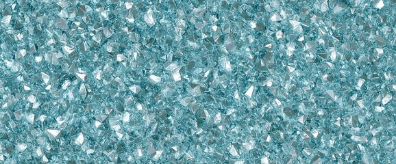 A shimmering surface of teal glitter, reflecting light with a sparkling, textured appearance, creating a vibrant and eye-catching visual.