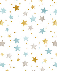 Naklejka premium Watercolor Stars on Transparent Background, PNG