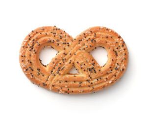 Top view of single poppy seed biscuit