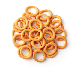 Top view of mini crispbread rings