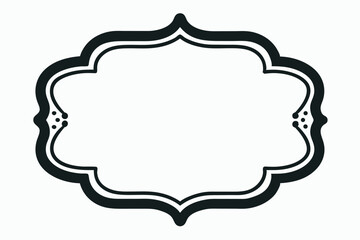 Vintage vector frame and label set illustration with decorative border designs for retro invitations, cards, or scrapbooks