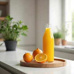orange juice and oranges