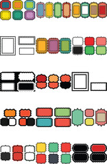 Obraz premium Assorted Empty Frame Shapes with Decorative Edges Illustration Design Element Collection