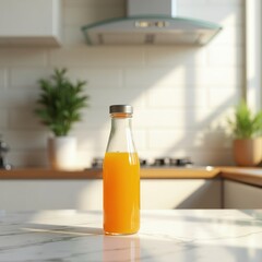 orange juice in the kitchen