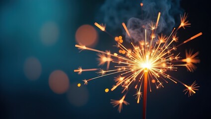 sparkler on black background