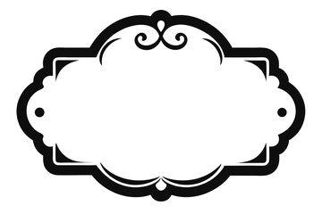 An abstract vector illustration of a speech bubble or thought cloud for communication design